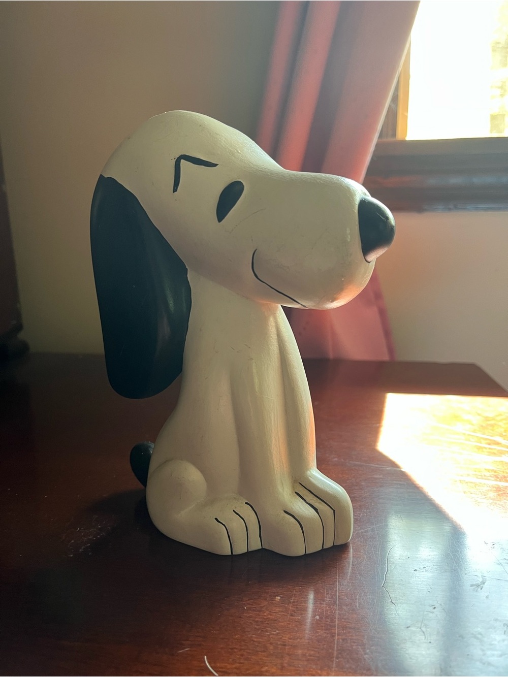 Peanuts White & Black Snoopy-Style Dog Figurine